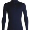 ICEBREAKER MEN'S TECH TOP LONG SLEEVE HALF ZIP Midnight Navy -Snowboard Gear Shop 104372401 9