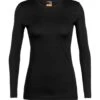 ICEBREAKER WOMEN'S OASIS LONG SLEEVE CREWE 200 Black 1 ICEBREAKER WOMEN'S OASIS LONG SLEEVE CREWE 200 Black -Snowboard Gear Shop 104375001 1
