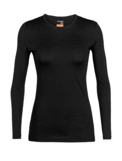 ICEBREAKER WOMEN'S OASIS LONG SLEEVE CREWE 200 Black