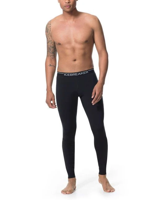 ICEBREAKER MEN'S OASIS LEGGINGS 200 Black 4 ICEBREAKER MEN'S OASIS LEGGINGS 200 Black - Afbeelding 2