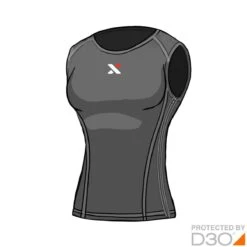 XION WOMEN'S ZIPTOP FREERIDE Black -Snowboard Gear Shop nzt 30112 f front sketched