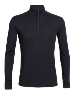 ICEBREAKER MEN'S OASIS LONG SLEEVE HALF ZIP Black 9 ICEBREAKER MEN'S OASIS LONG SLEEVE HALF ZIP Black -Snowboard Gear Shop oasis1 1 2