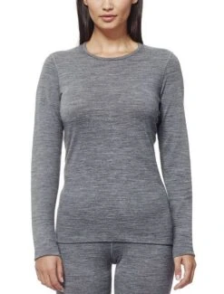 ICEBREAKER WOMEN'S OASIS LONG SLEEVE CREWE Gritstone Heather -Snowboard Gear Shop oasis2 1