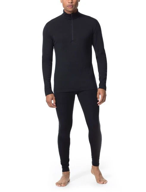 ICEBREAKER MEN'S OASIS LONG SLEEVE HALF ZIP Black 3 ICEBREAKER MEN'S OASIS LONG SLEEVE HALF ZIP Black