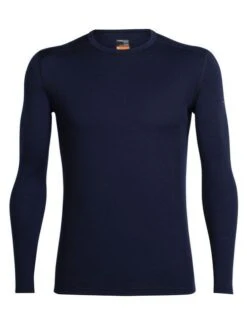 ICEBREAKER MEN'S OASIS LONG SLEEVE CREWE MIDNIGHT Navy -Snowboard Gear Shop oasis ls navy