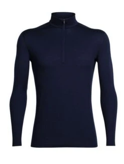 ICEBREAKER MEN'S OASIS LONG SLEEVE HALF ZIP MIDNIGHT Navy -Snowboard Gear Shop oasis navy1