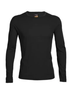 ICEBREAKER MEN'S OASIS LONG SLEEVE CREWE 200 Black -Snowboard Gear Shop oasis zwart