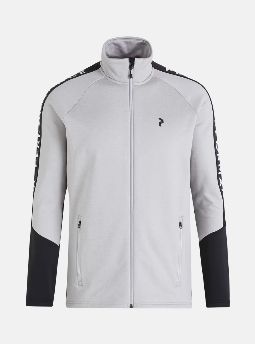 PEAK PERFORMANCE MEN'S RIDER ZIP JACKET Med Grey Melange 3 PEAK PERFORMANCE MEN'S RIDER ZIP JACKET Med Grey Melange