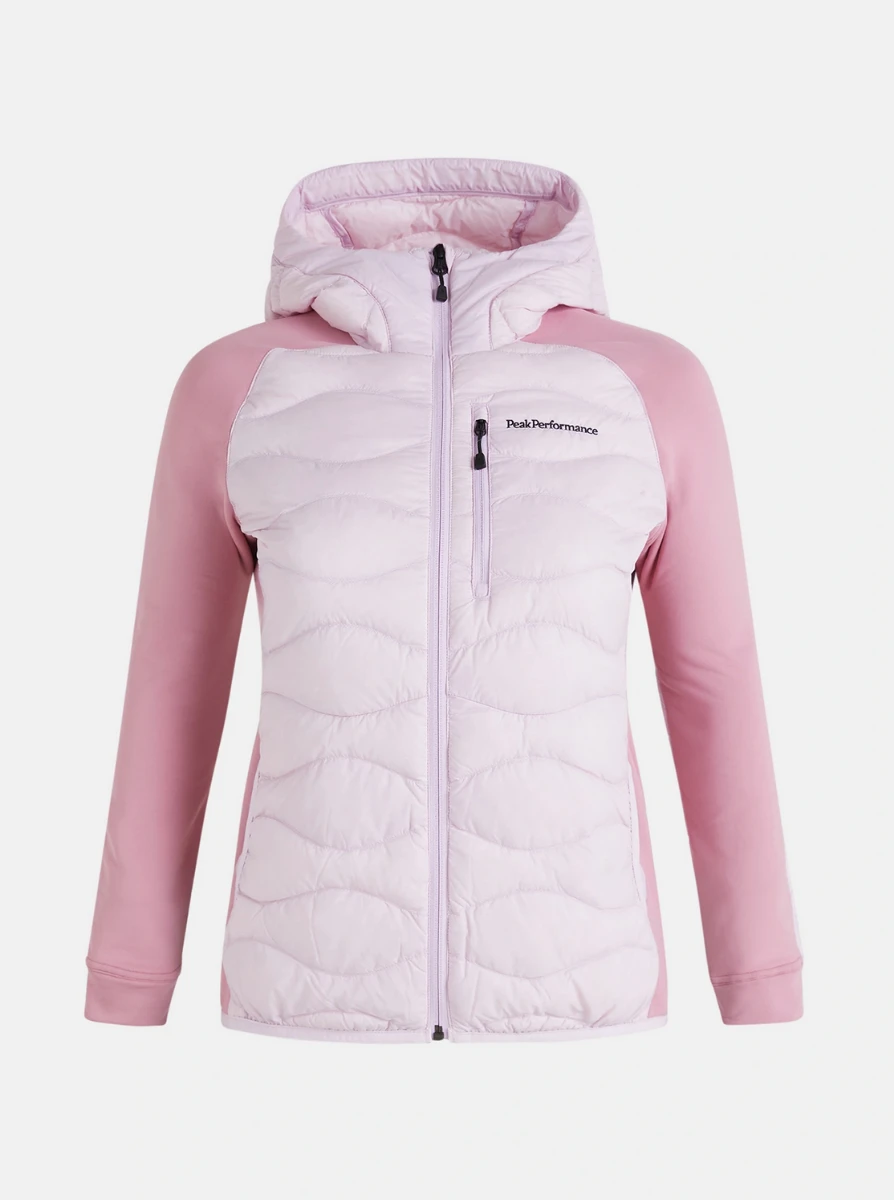 PEAK PERFORMANCE HELIUM HYBRID DOWN HOOD JACKET WOMEN Cold Blush / Bitter Root 3 PEAK PERFORMANCE HELIUM HYBRID DOWN HOOD JACKET WOMEN Cold Blush / Bitter Root