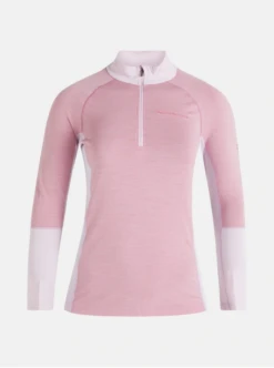 PEAK PERFORMANCE WOMEN'S MAGIC HALF ZIP Bitter Root Melange / Cold Blush