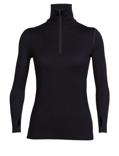 ICEBREAKER WOMEN'S TECH TOP 260 LONG SLEEVE HALF ZIP Black 10 ICEBREAKER WOMEN'S TECH TOP 260 LONG SLEEVE HALF ZIP Black - Afbeelding 8