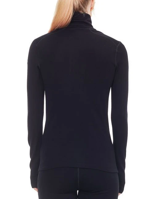 ICEBREAKER WOMEN'S TECH TOP 260 LONG SLEEVE HALF ZIP Black 8 ICEBREAKER WOMEN'S TECH TOP 260 LONG SLEEVE HALF ZIP Black - Afbeelding 6