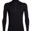 ICEBREAKER MEN'S TECH TOP LONG SLEEVE HALF ZIP Black